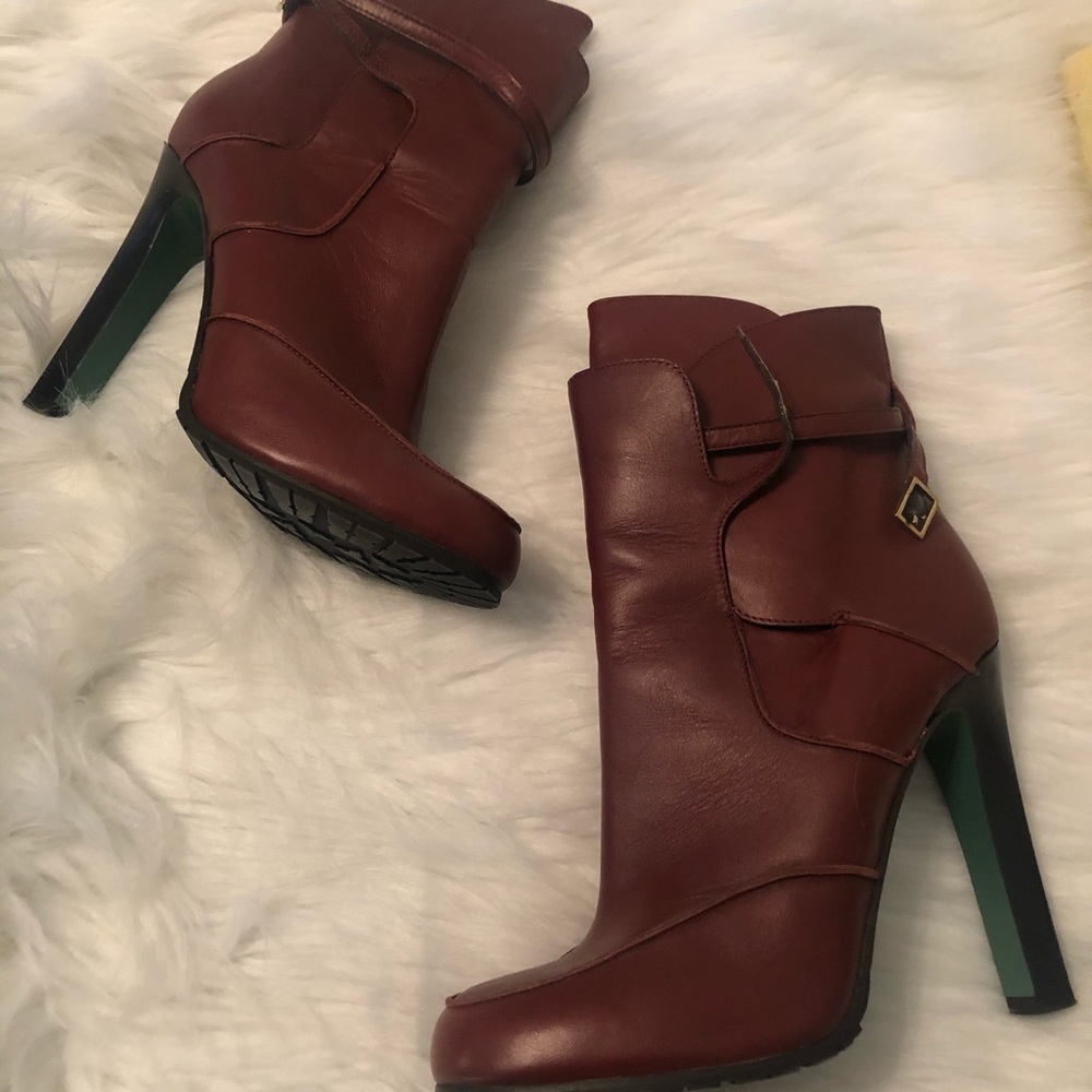 Lisa Pliner Robbie-35 coco vachetta 4 in booties